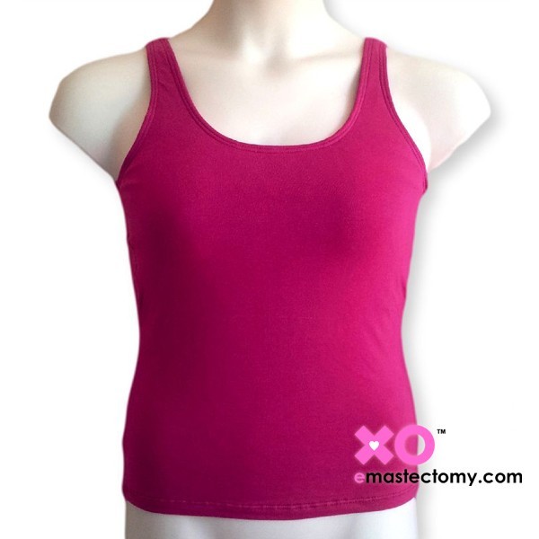 Camisoles With Built In Bra Hot Pink Polyester Spandex 1PC Tanks Tops For  Women S 