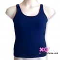 Mastectomy Tank Top With Built-In Pocketed Shelf Bra - Cotton/Lycra
