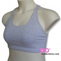 Pocketed Mastectomy Exercise Bra - Cotton/Lycra