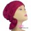 Denise Chemo Beanie Currant Wavy Knit