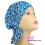 Gwen Chemo Beanie Teal/Blue Print