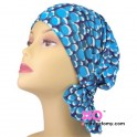 Gwen Chemo Beanie Teal/Blue Print