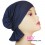 Jacquelyn Chemo Beanie Navy Rib Knit