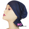 Jacquelyn Chemo Beanie Navy Rib Knit