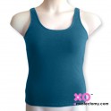 Mastectomy Tank Top With Built-In Pocketed Shelf Bra - Cotton/Lycra