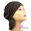 Mary Z Chemo Beanie Brown Solid