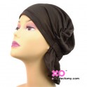 Mary Z Chemo Beanie Brown Solid