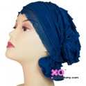 Muriel Chemo Beanie Blue Ruffle