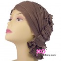 Sara Chemo Beanie Mocha Ruffle