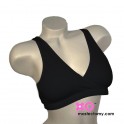 Criss-Cross Pocketed Mastectomy Leisure Bra - Hook & Eye Closure In Back