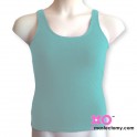 Mastectomy Tank Top With Built-In Pocketed Shelf Bra - Cotton/Lycra