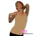 Mastectomy Tank Top With Built In Pocketed Bra and Sewn-In Foam Cups With Adjustable Straps - Nylon/Lycra