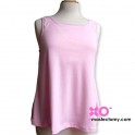 Queen Size Cotton Mastectomy Tank Top With Built-In Pocketed Shelf Bra.
