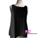 Queen Size Cotton Mastectomy Tank Top With Built-In Pocketed Shelf Bra.