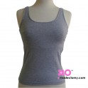 Mastectomy Tank Top With Built-In Pocketed Shelf Bra - Cotton/Lycra