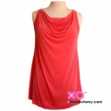 Cowl Neck Mastectomy Tank Top with built in pocketed bra