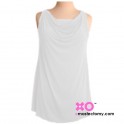 Cowl Neck Mastectomy Tank Top with built in pocketed bra